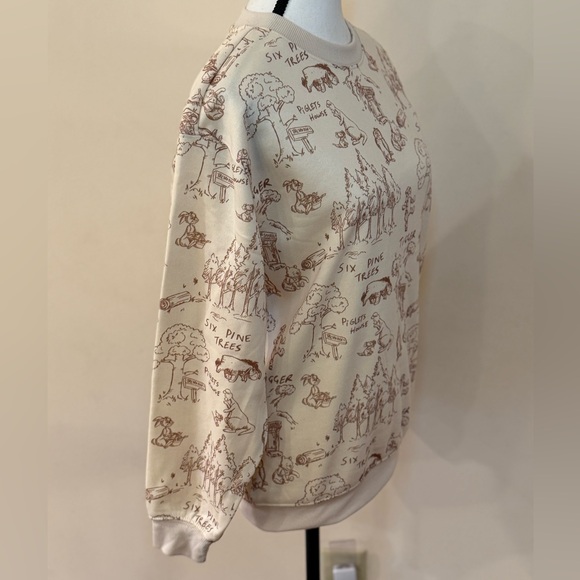 Disney Winnie the Pooh Women's Graphic Fleece Crewneck - Picture 5 of 7